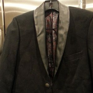 Tallia Orange Boys faux leather lapel jacket